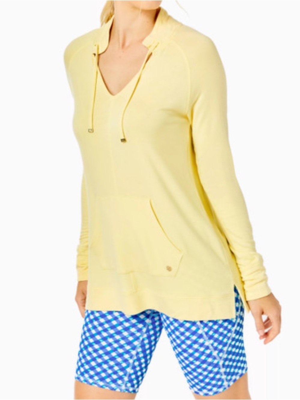 Lilly Pulitzer Cassi Popover Creme Fraiche hoody coverup - size XXL